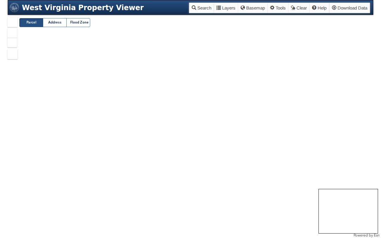 WV Property Viewer showing Ohio County parcel search and map geometry